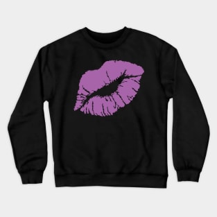 KISSING LIPS-LIGHT VIOLET MAGENTA Crewneck Sweatshirt